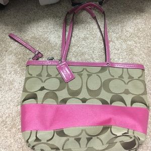 Pink coach purse