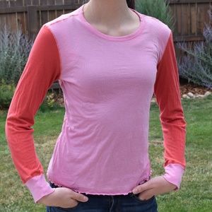 Lucky Brand Pink and Orange Comfy Top