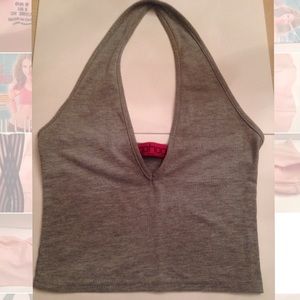 Cute Grey Halter Crop Top. Worn one time. Like New