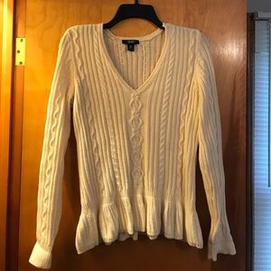 Chaps preppy peplum sweater. Very pretty on