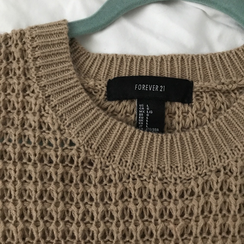tan sweater