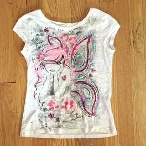 Sequin Fairy Burnout Tee with Cute Back Detailing