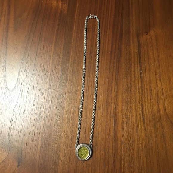 Silver and stone dust necklace - Picture 2 of 3