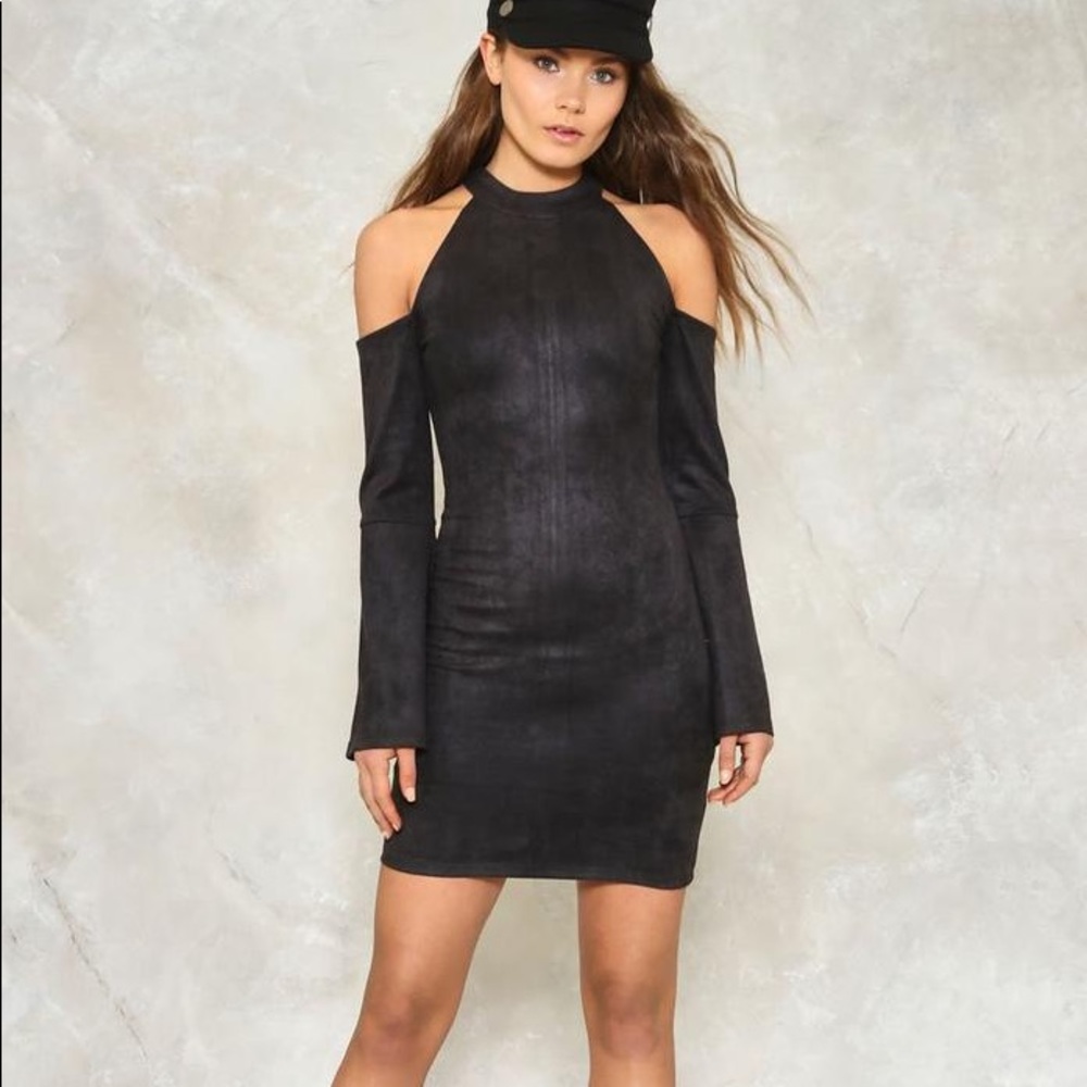 🔥🆕🔥Sleeve It at That Cold Shoulder Dress Black