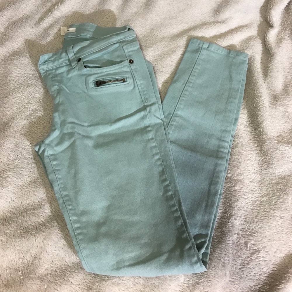 Forever 21 mint green jeans w/ cute pocket details