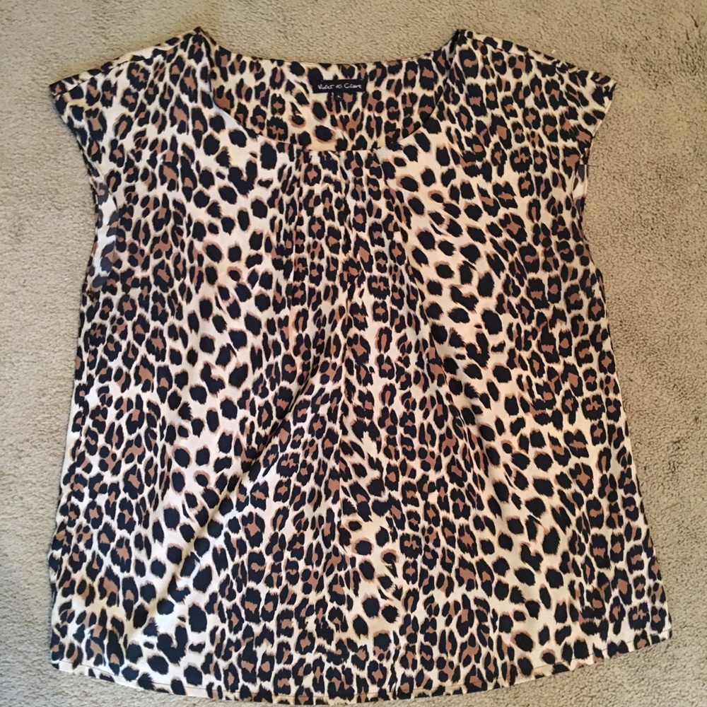 Beautiful leopard blouse.