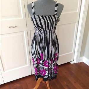 Striped floral summer dress