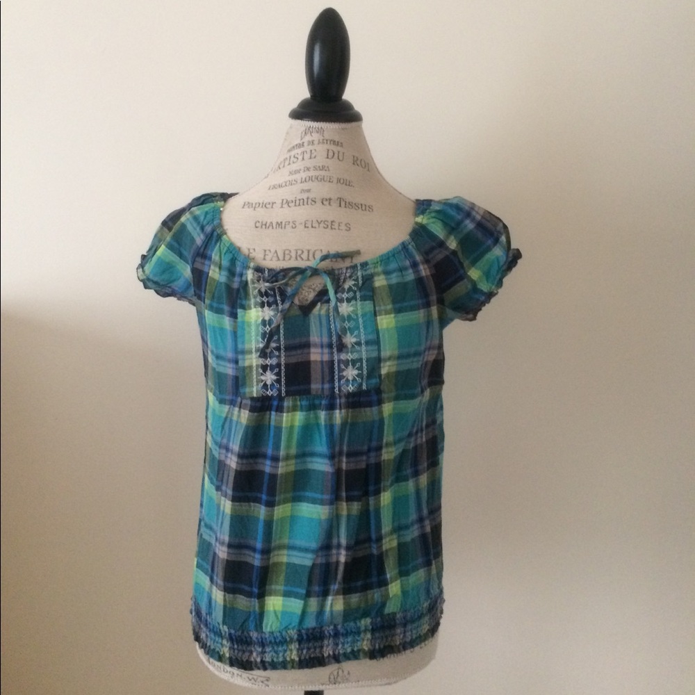 Plaid Top Size M