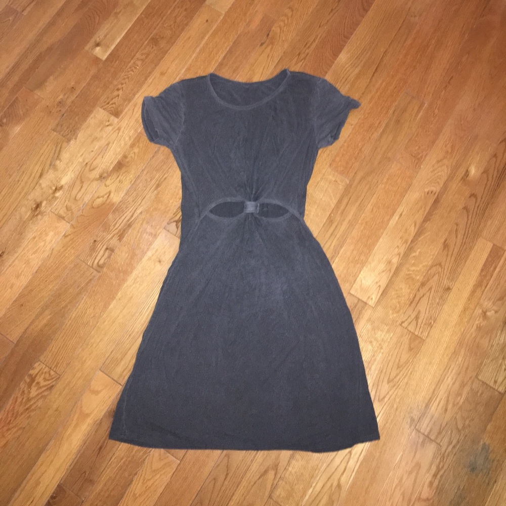 Front knot jersey dress