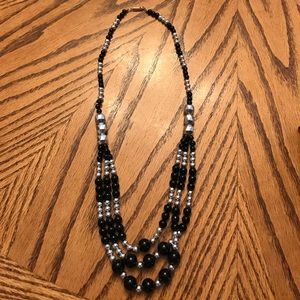 Black & Silver Layered Necklace