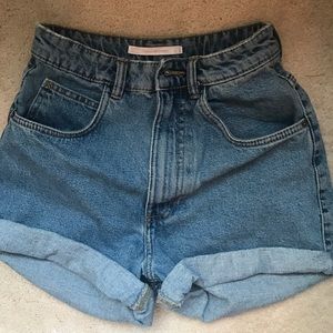 Zara high waisted denim shorts