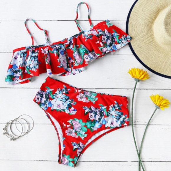 High waisted floral bikini - Picture 3 of 5