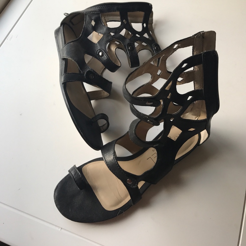 Black Rachel Roy Tall Gladiator Sandals