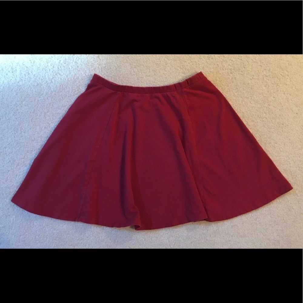 Maroon Skater Skirt
