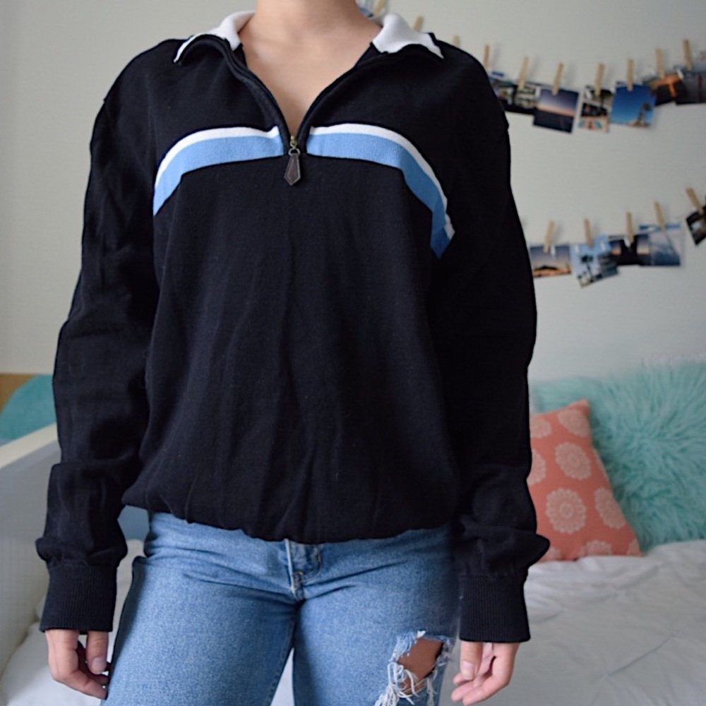 Pebble Beach Quarter Zip Sweater, Size Medium