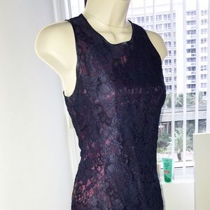 Adrienne Vittadini Short Lace Cocktail Dress