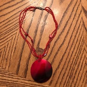 Red Beaded Necklace