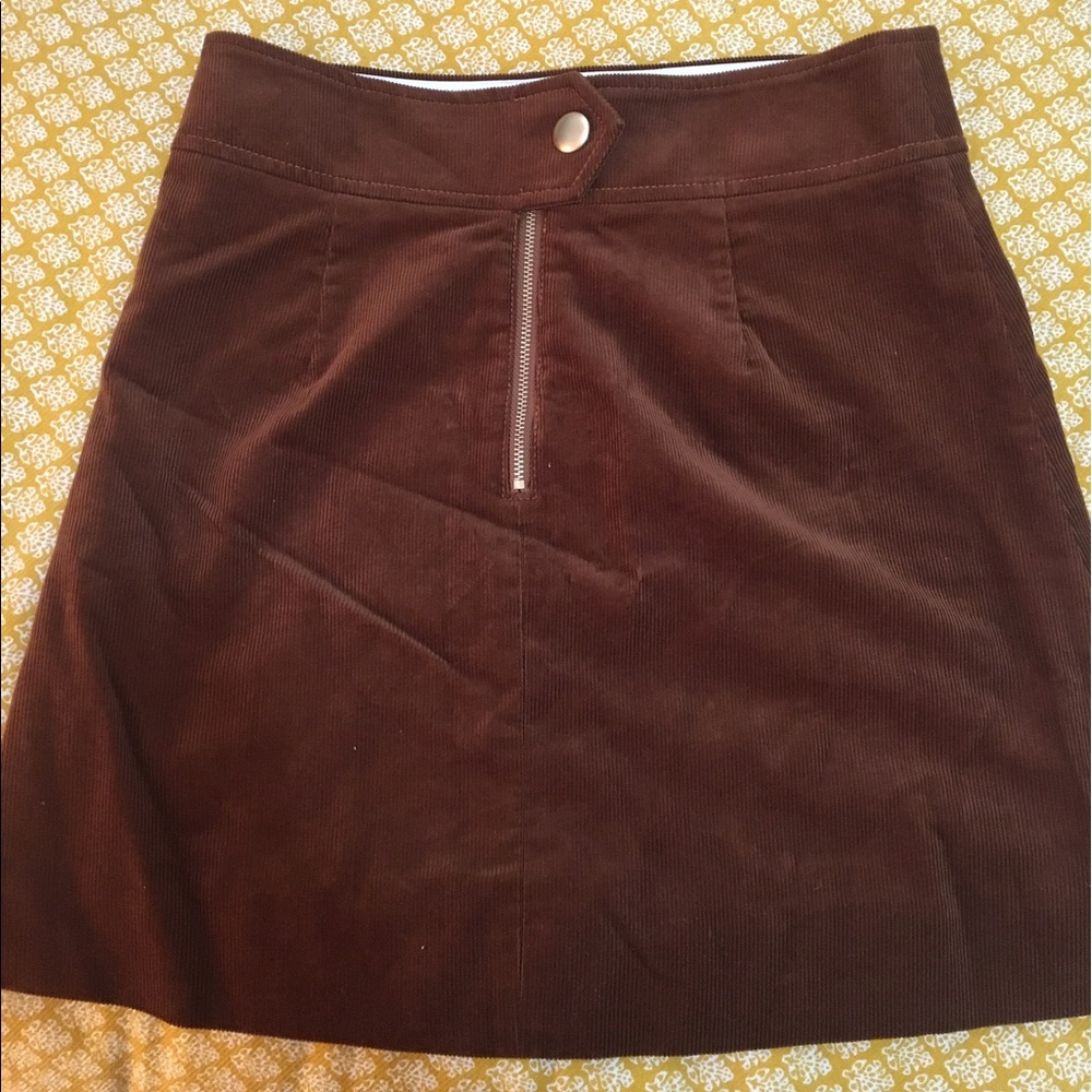 J. Crew Brown corduroy skirt