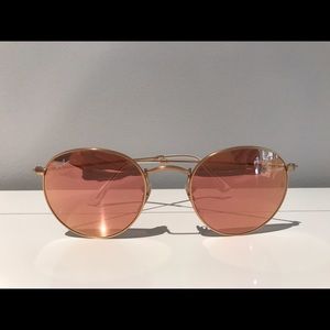 Ray-Ban Original Round Rose-gold Sunglasses