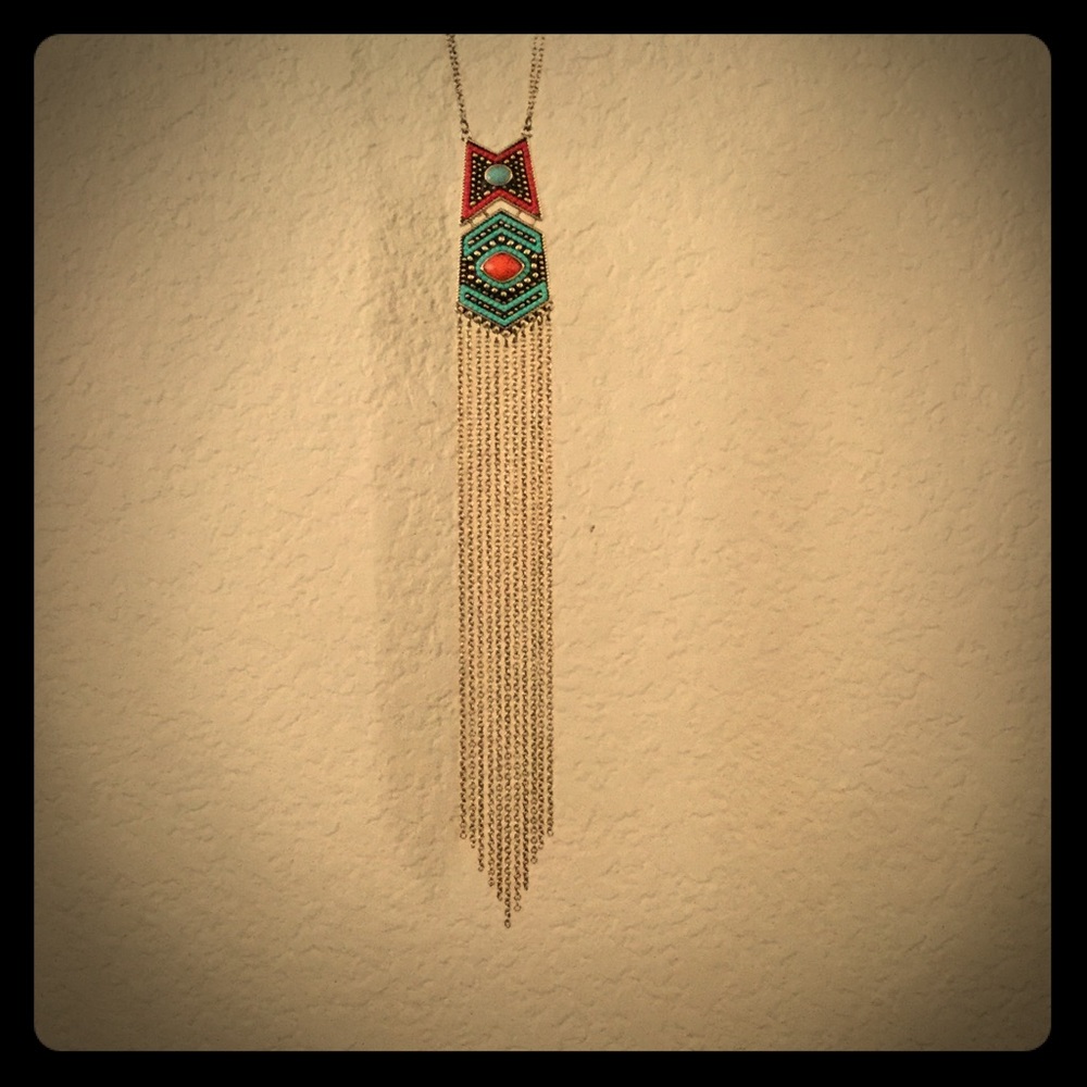 Adjustable Turquoise and Coral Necklace