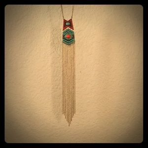 Adjustable Turquoise and Coral Necklace