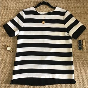 Black and White Striped Top