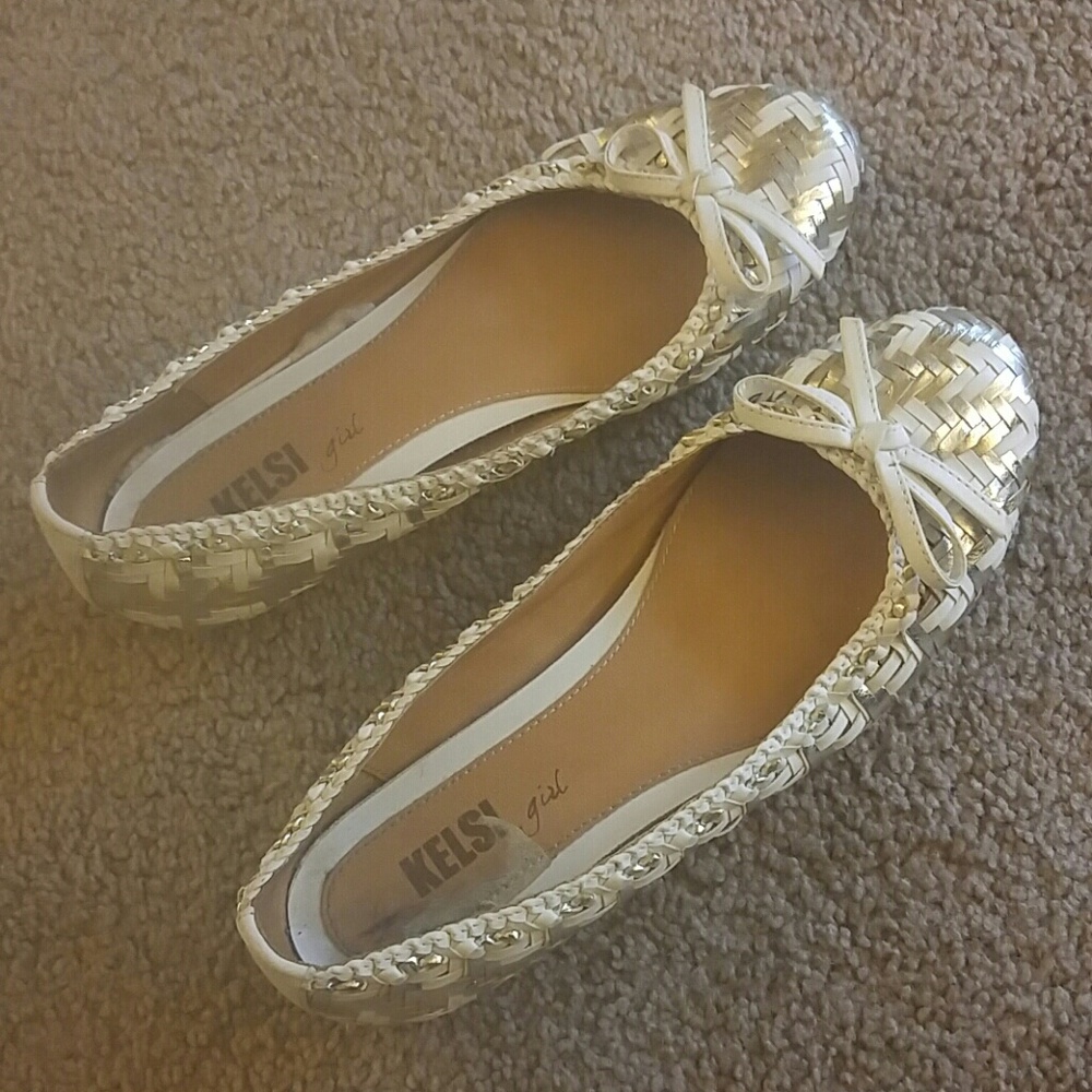 Kelsi Woven Silver and Gold Flats