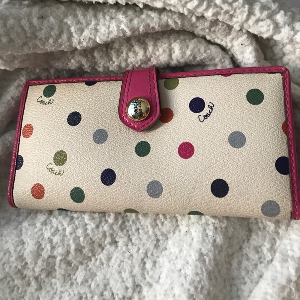 Authentic Coach Polka Dot Wallet