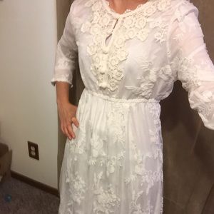 White Lace Maxi Dress