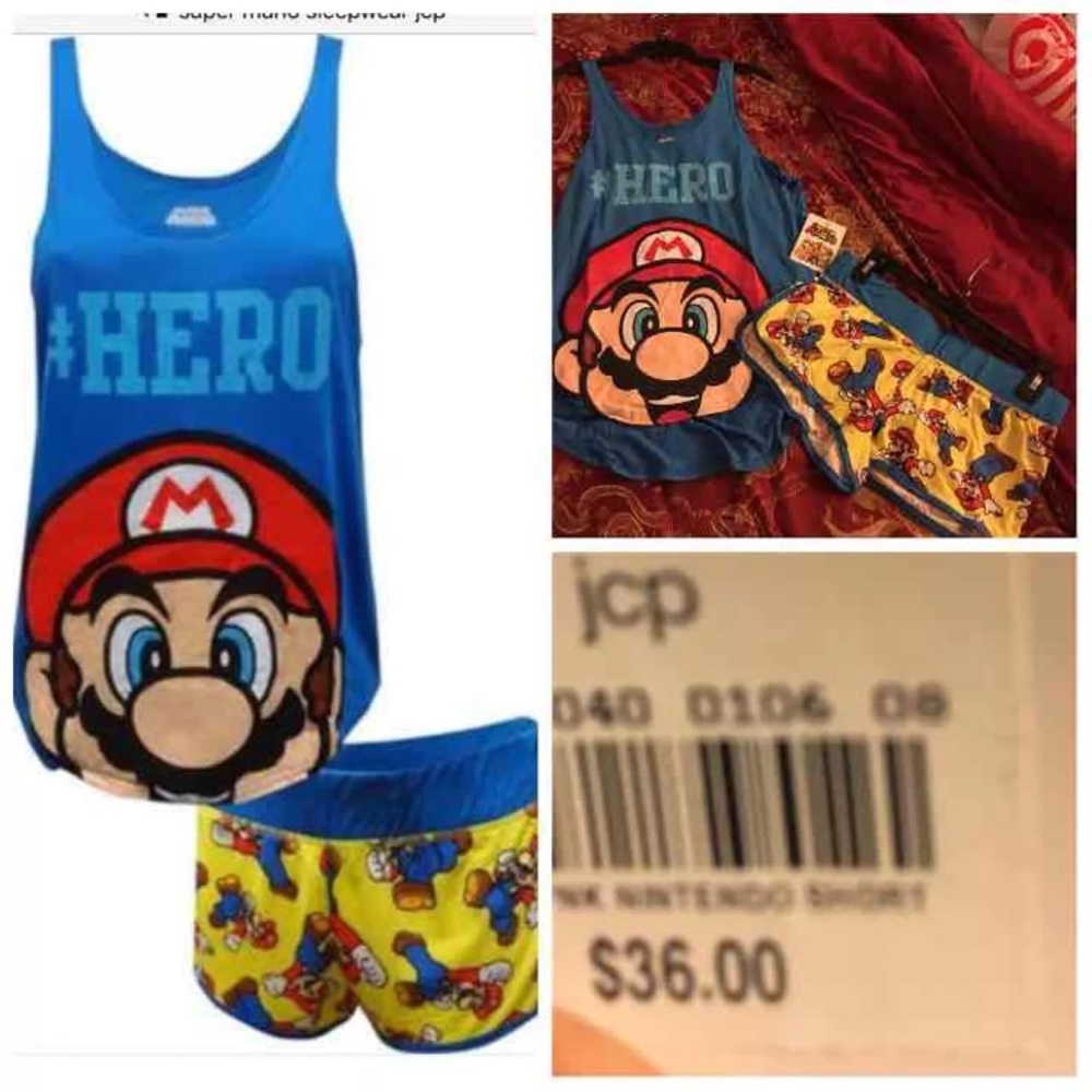 Super Mario Brothers Sleepwear L