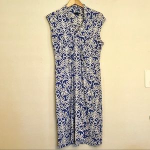 Banana Republic Blue Print Summer Dress size L