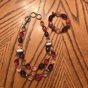 SET Beaded Necklace & Bracelet