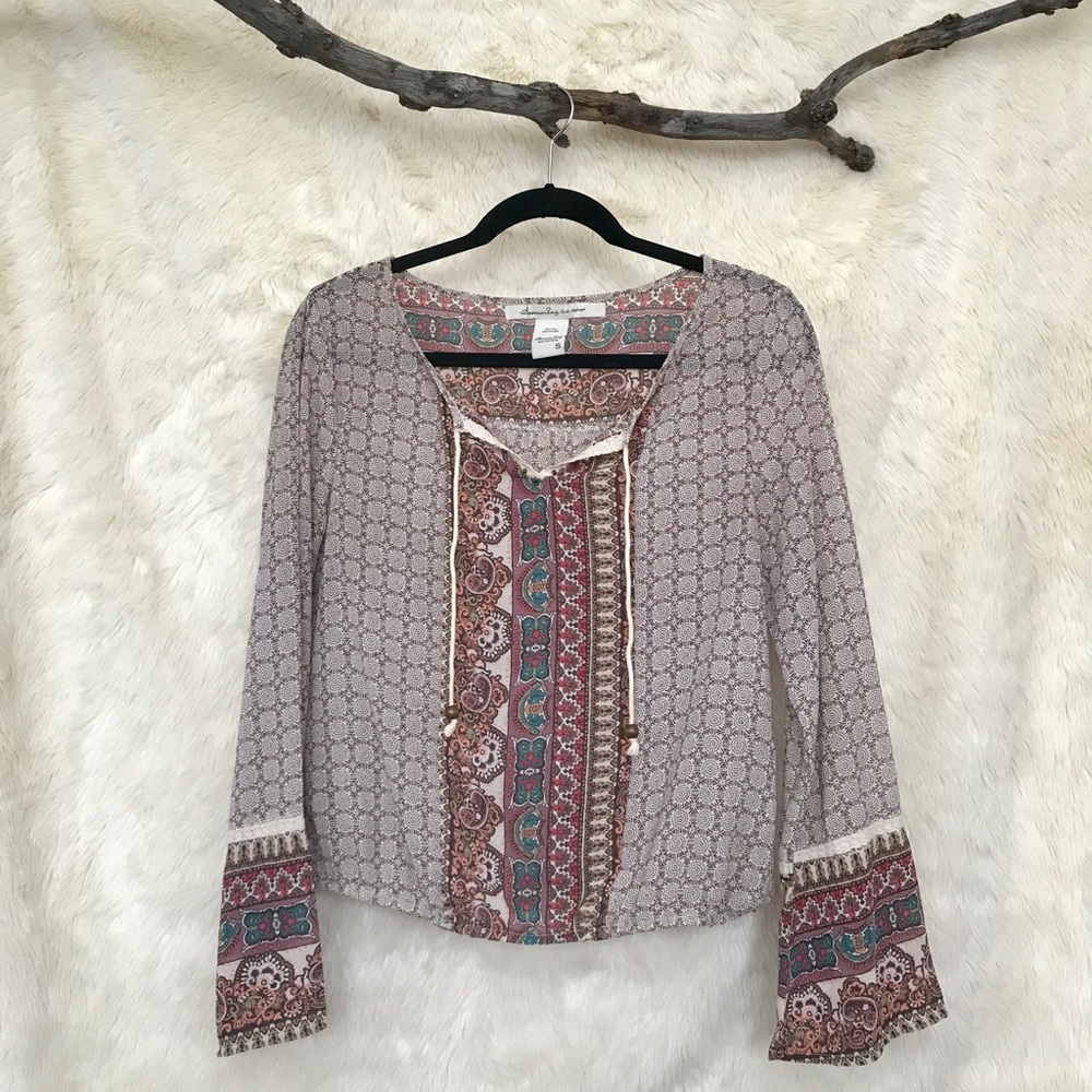 American Rag. Patterned Top. Size S. Boho, flowy.
