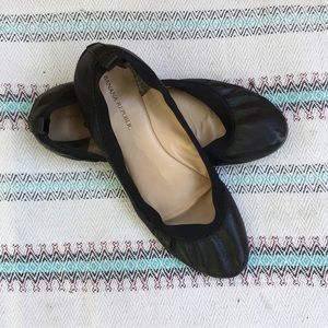 Banana Republic Black Leather Ballet Flats