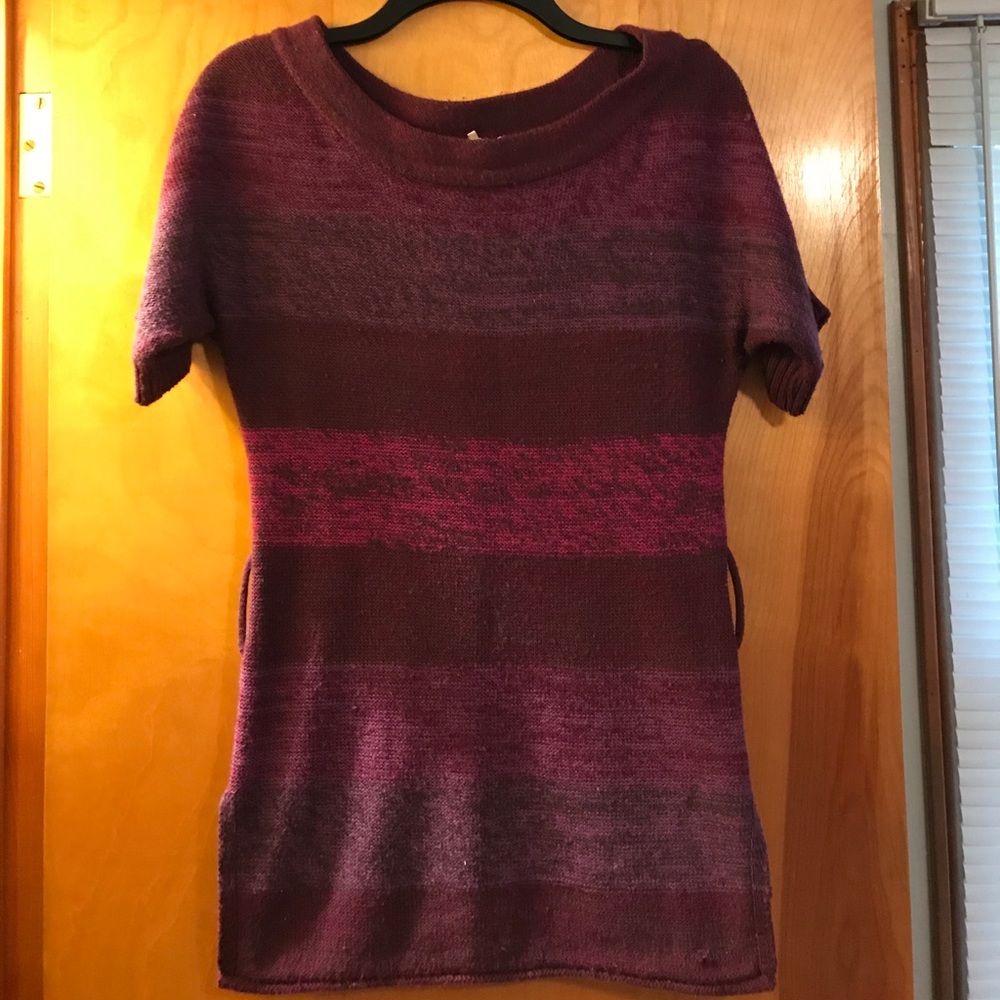 Purple striped sweater
