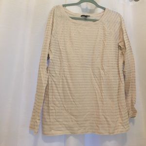 Gold striped tee Banana Republic