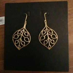 Gold vermeil leaf earrings