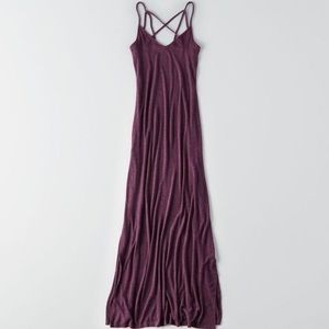 Purple American Eagle Strappy Back Maxi Dress