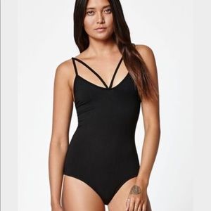 LA Hearts black strappy bodysuit