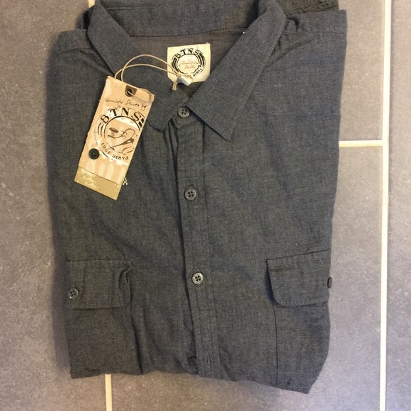 BTNS Other - Gray Long Sleeve Men's Button Down Shirt.