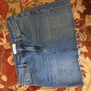 Mini denim skirt