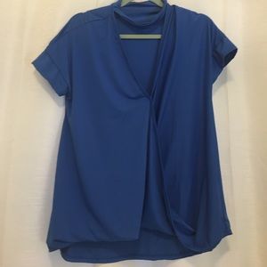 Drape front choker tee