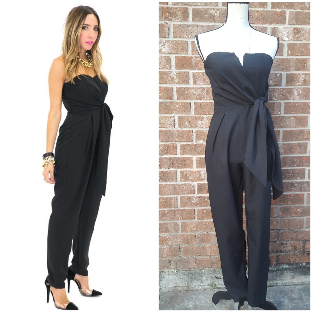 Maude Strapless Jumpsuit Front Tie Sweetheart