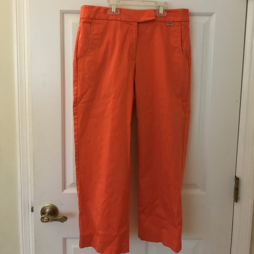 Coral Straight Leg Capri Slacks