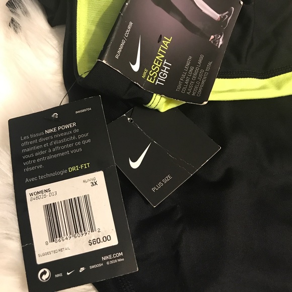 NIKE Womens PLUS SIZE Power Essential Leggings 3XL - Picture 6 of 6