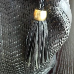 Bally handbag Cordovan woven leather beautiful