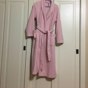 Pink micro-fleece robe
