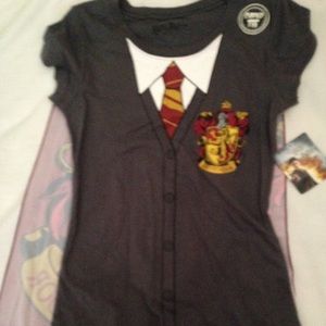 Harry Potter Gryffindor Student Caped Tee Medium