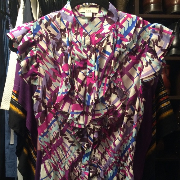 Forever XXI Flounce Shirt - Picture 1 of 2