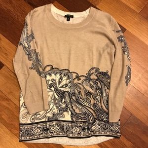 light paisley print sweater